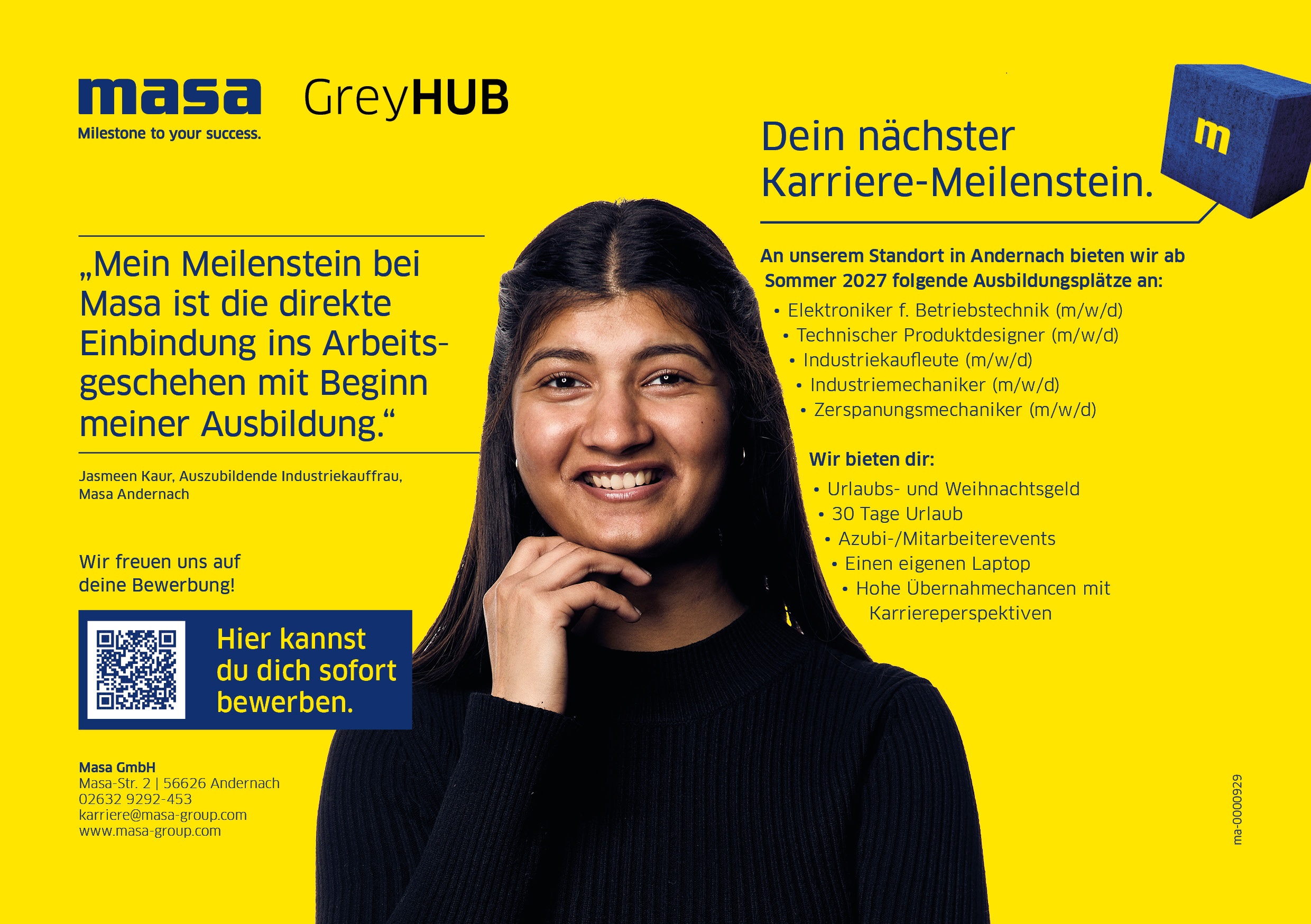 Masa GmbH Anzeige Pellenzer Lehrstellenbörse 2026